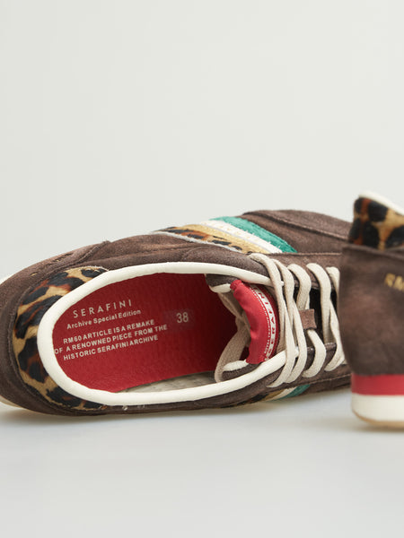 *LAST ONE!* Serafini RM60 Trainer in Brown Leopard Blue