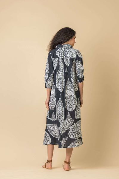 Handprint Dream Apparel Redwood Dress in Emperor Black