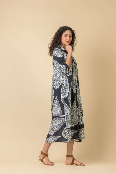 Handprint Dream Apparel Redwood Dress in Emperor Black