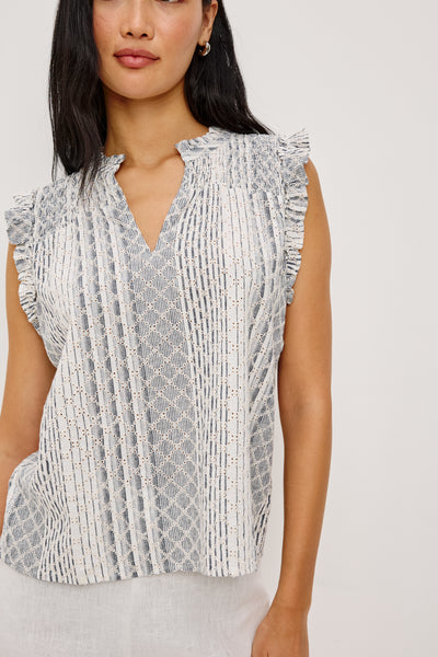 Rails Arlene Top in Striped Eyelet