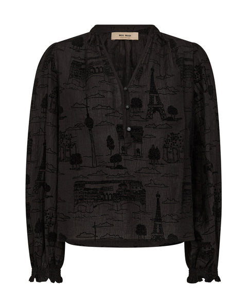 Mos Mosh Tazzin Tale Light Blouse in Black