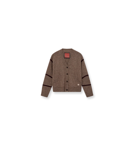 Heyanno Light Silk Cardigan in Major Brown