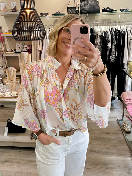 Herzens Blouse in Rose Glow Multi 6701