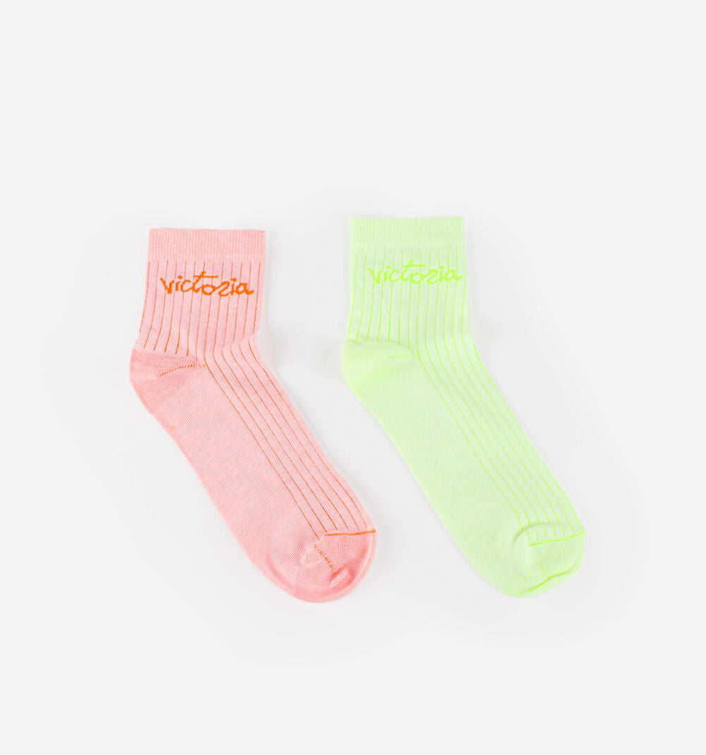 Victoria Socks in Amarillo-Naranja