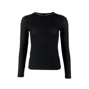 Long sleeve Lurex top, perfect for layering.

Composition:
64% Viscose, 17% Polyester, 14% Nylon, 5% Elastane
