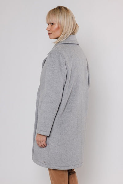 Rino & Pelle Bonne Double Breasted Coat in Light Grey