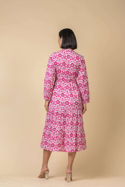 Handprint Dream Apparel Corfu Dress in Tasmin Pink