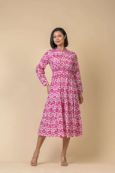 Handprint Dream Apparel Corfu Dress in Tasmin Pink