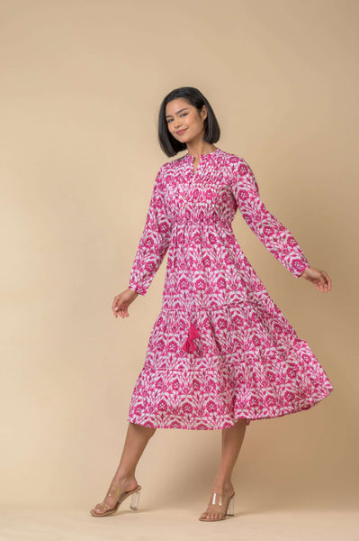 Handprint Dream Apparel Corfu Dress in Tasmin Pink