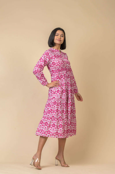 Handprint Dream Apparel Corfu Dress in Tasmin Pink