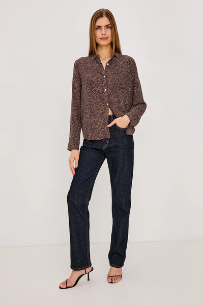 Rails Josephine Top in Cocoa Mini Cheetah