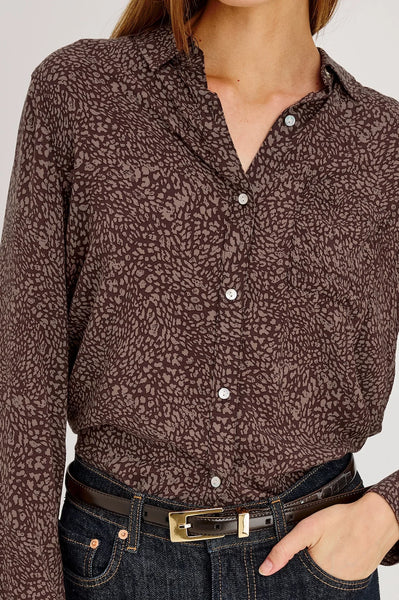 Rails Josephine Top in Cocoa Mini Cheetah