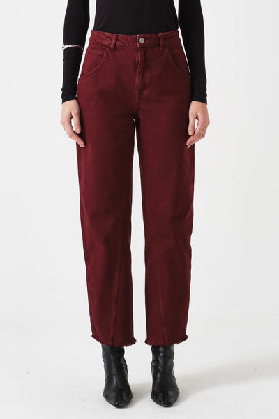 Seventy + Mochi Twisted Bo Jean in Mulberry Short 30”