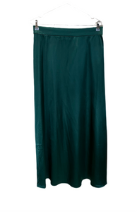 Handprint Dream Apparel Green Satin Skirt