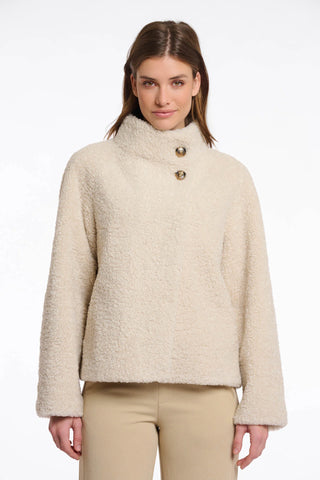 Rino & Pelle Denu Jacket with High Collar in Birch