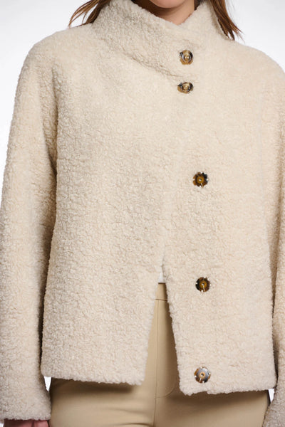 Rino & Pelle Denu Jacket with High Collar in Birch