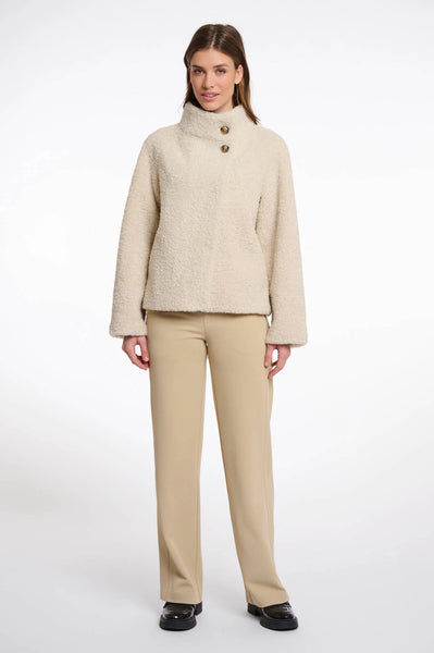 Rino & Pelle Denu Jacket with High Collar in Birch