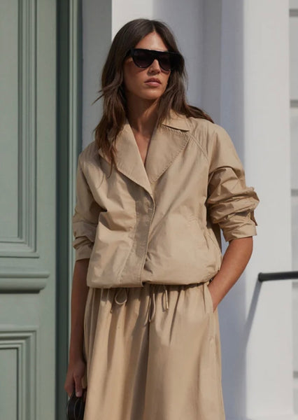 Varley Petra Boxy Blouson Jacket in Nomad
