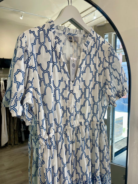 Handprint Dream Apparel Inis Dress in Venice Blue