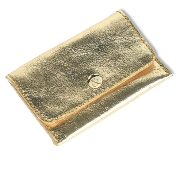 Bell & Fox Ellie Popper Card Holder Purse in Dark Gold