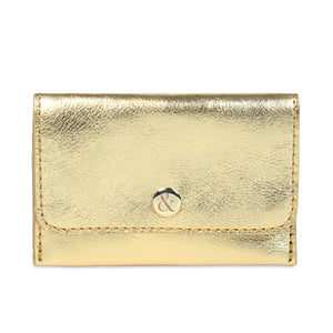 Bell & Fox Ellie Popper Card Holder Purse in Gold Small Wallet, small purse, card holder, leather