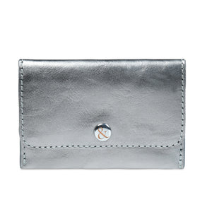 Bell & Fox Ellie Popper Card Holder Purse in gunmetal Small Wallet, small purse, card holder, leather