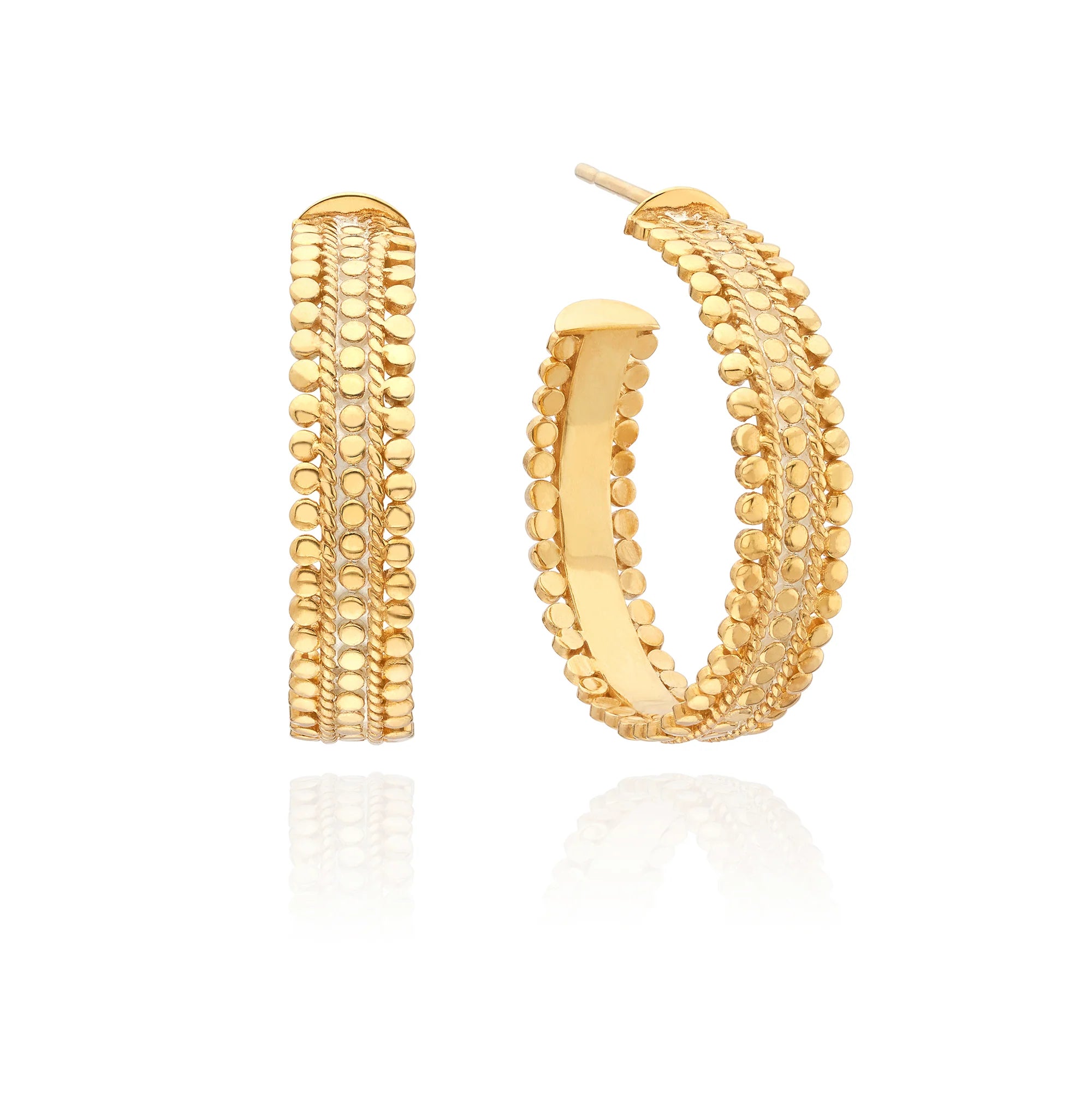 Anna Beck Scalloped Hoop Earrings ER10091 GLD