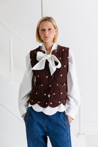 *LAST ONE!* Bonté Estelle Gilet in Chocolate