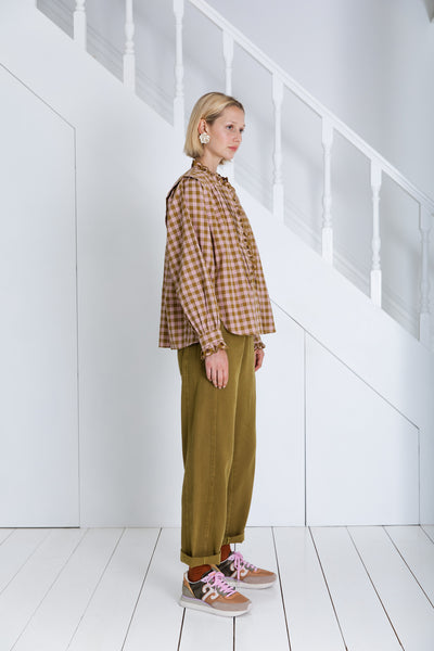 Bonté Etienne Shirt in Blush and Olive