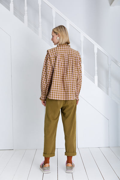 Bonté Etienne Shirt in Blush and Olive