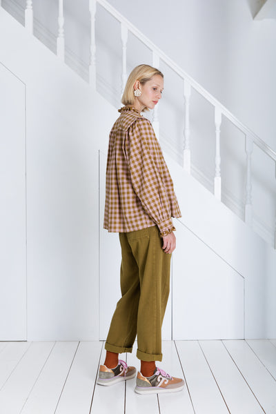 Bonté Etienne Shirt in Blush and Olive