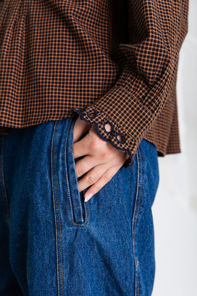 Bonté Etienne Shirt in Midnight and Tan