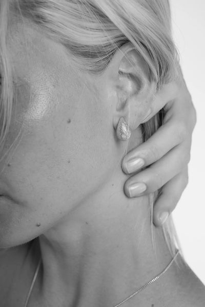 Tutti Small Dome Earrings in Silver