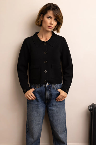 Eleven Loves Maeve Knitted Jacket in Black