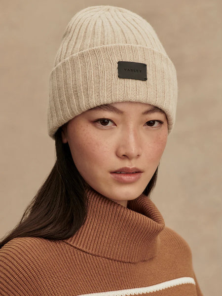 Varley Elva Chunky Rib Beanie in Rainy Day
