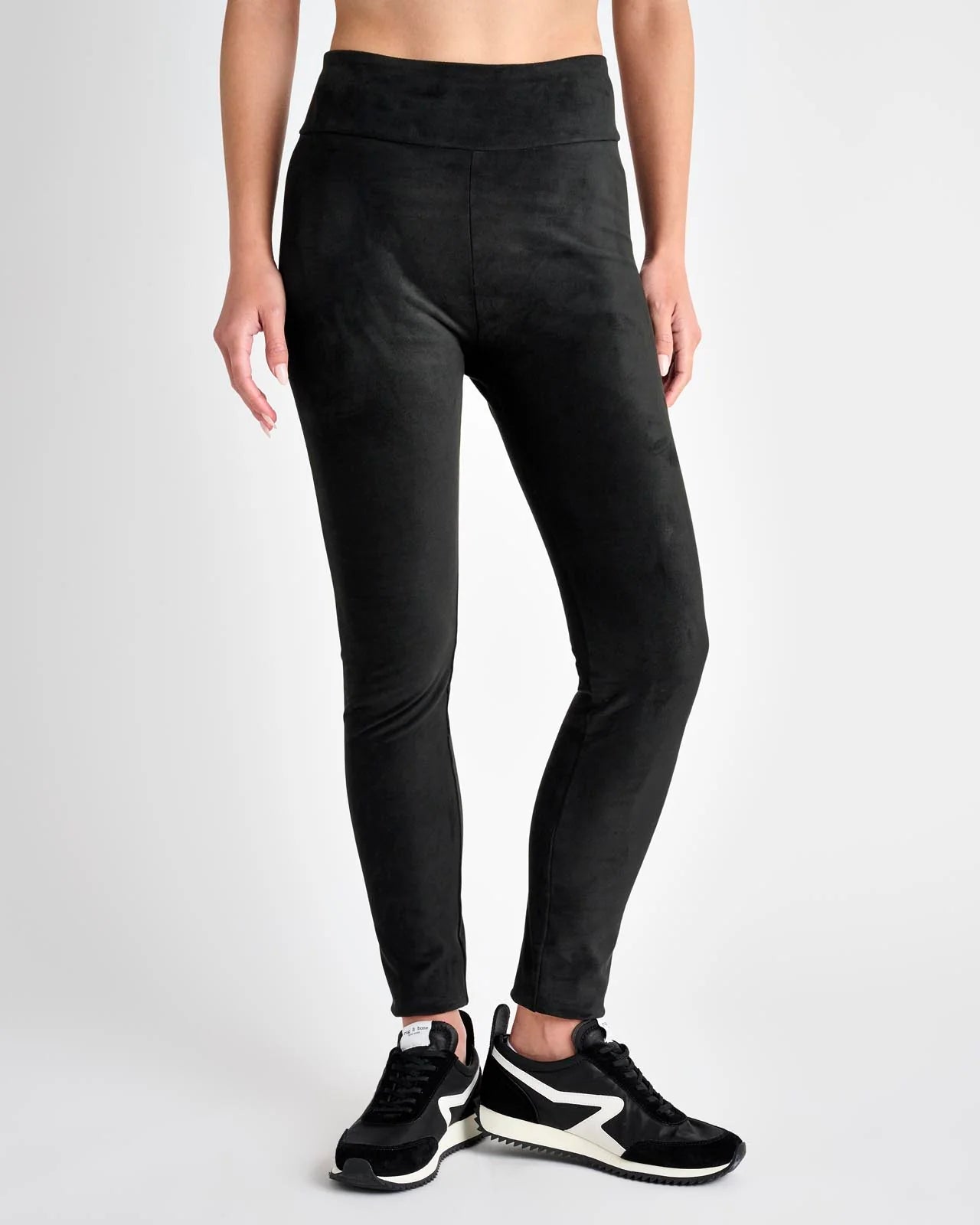 Splendid Vegan Suede Leggings in Black