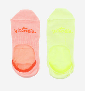 Victoria Invisible Socks in Amarillo-Naranja