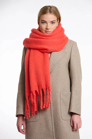 Rino & Pelle Gella Scarf in Bright Coral