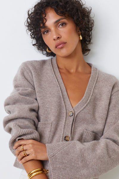 Suncoo Galiega Cardigan in Taupe