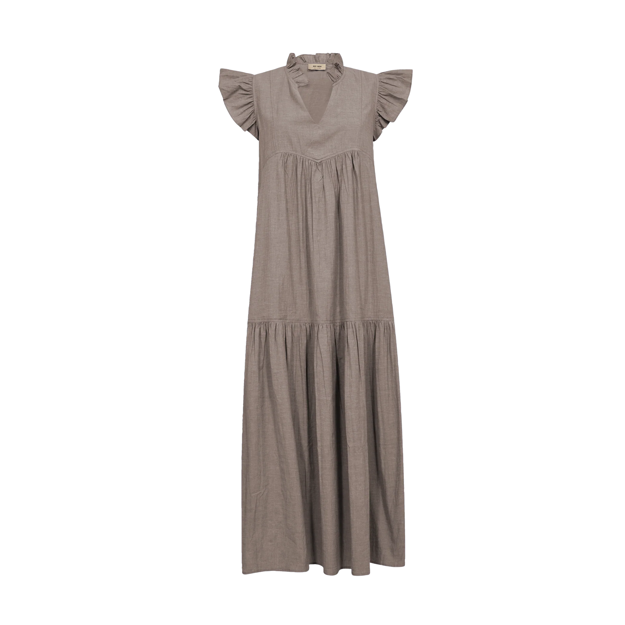 Mos Mosh Waldy Izha Dress in Chocolate Chip – blue Saffron Walden