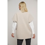 *LAST ONE!* Rino & Pelle Helen Short Sleeve Cape in Stone