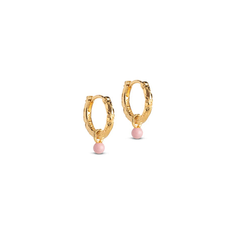 Enamel Copenhagen Belle Hoop Earrings in Light Pink