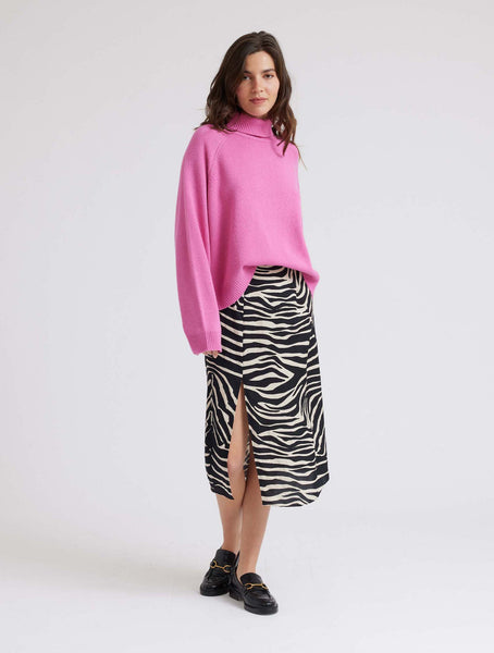 Idano Hariette Zebra Print Skirt