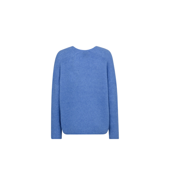 Mos Mosh Thora V-Neck Knit in Ultramarine