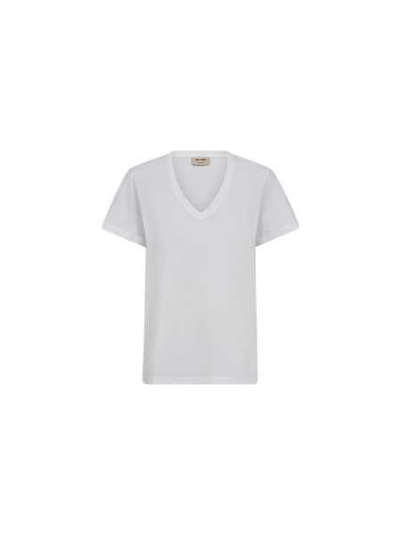 Mos Mosh Dala V-SS Basic Tee in White