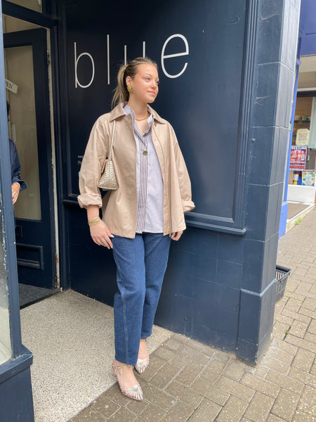 Riani Outdoor Trench Jacket in Straw