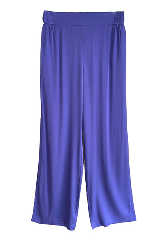 Silk95Five Amalfi Silk Trousers in Imperial Blue