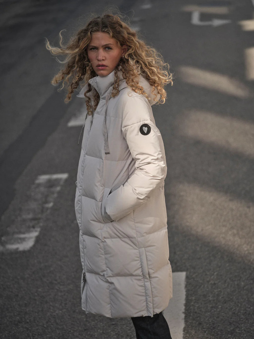Mos Mosh Nova Square Down Coat in Glacier Grey