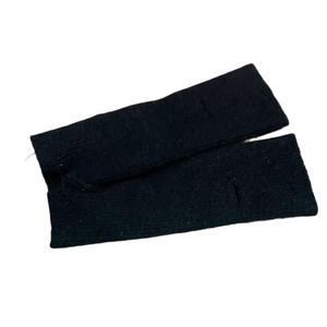 Seeberger Armlets Ribbed in Cashmere in Black