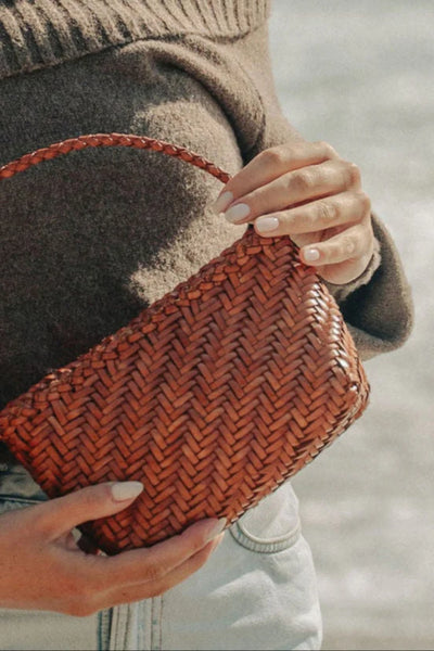 Ellyla Sia Crossbody Woven Bag in Tan